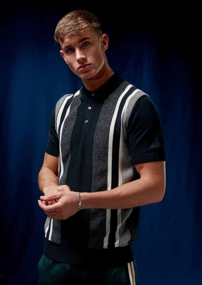 Ben Sherman Mod Knit Polos Men Birdseye Stripe Knit Polo 8211 Black Ben Sherman Mod Knit Polos Men Birdseye Stripe Knit Polo 8211 Black
