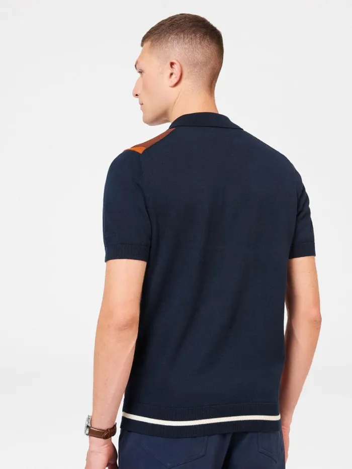 Ben Sherman Mod Knit Polos Men Vertical Stripe Knit Polo 8211 Dark Navy Ben Sherman Mod Knit Polos Men Vertical Stripe Knit Polo 8211 Dark Navy