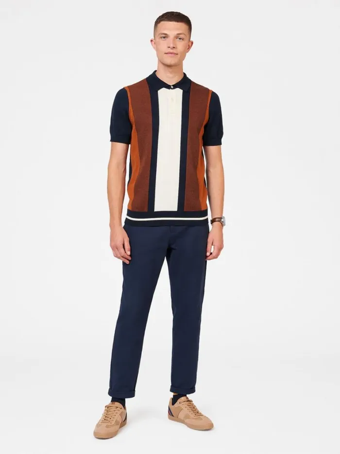 Ben Sherman Mod Knit Polos Men Vertical Stripe Knit Polo 8211 Dark Navy Ben Sherman Mod Knit Polos Men Vertical Stripe Knit Polo 8211 Dark Navy