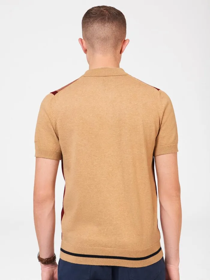 Ben Sherman Mod Knit Polos Men Vertical Stripe Knit Polo 8211 Stone Ben Sherman Mod Knit Polos Men Vertical Stripe Knit Polo 8211 Stone