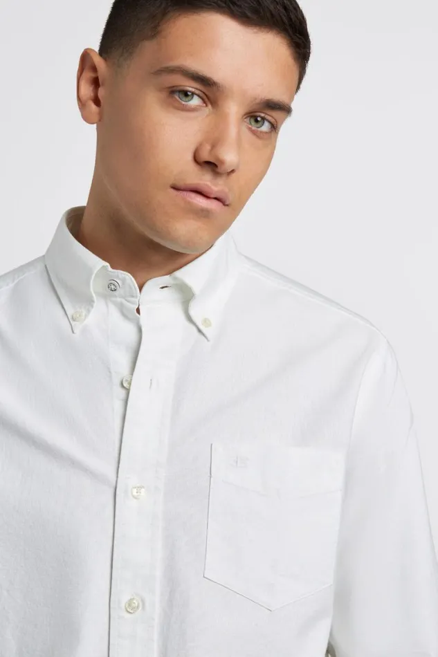 Ben Sherman Oxford Shirts Men Brighton Oxford Organic Shirt 8211 White