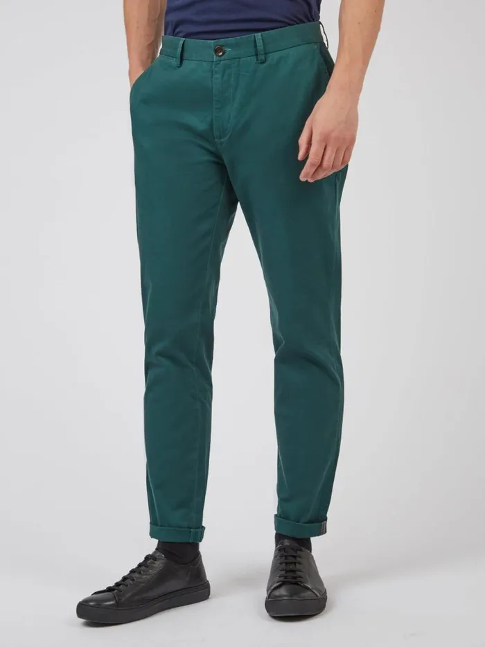 Ben Sherman Pants and Chinos Men Signature Slim Stretch Chino Pant 8211 Ocean Green