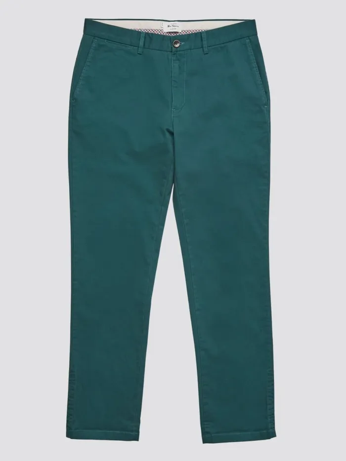 Ben Sherman Pants and Chinos Men Signature Slim Stretch Chino Pant 8211 Ocean Green