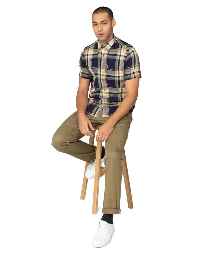 Ben Sherman Pants and Chinos Men Signature Slim Stretch Chino Pant 8211 Olive