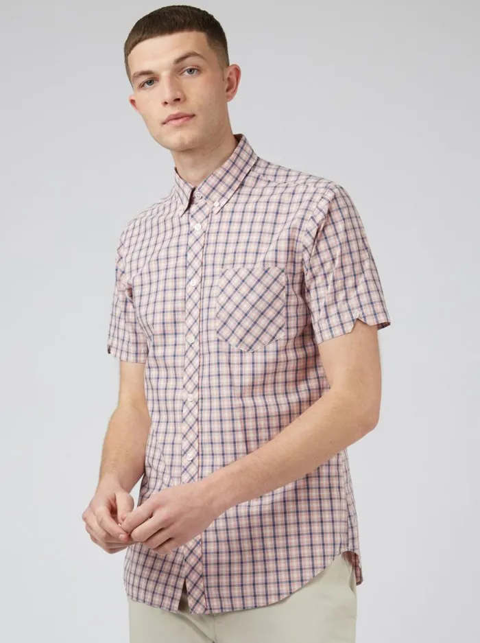 Ben Sherman Short Sleeve Shirts Men Signature House Check Shirt 8211 Light Pink Ben Sherman Short Sleeve Shirts Men Signature House Check Shirt 8211 Light Pink