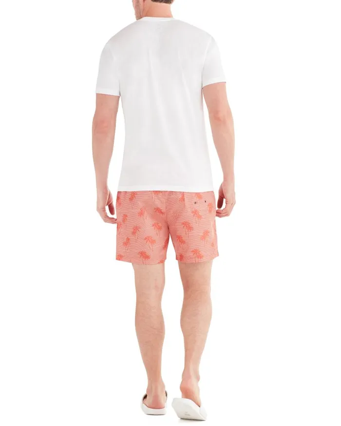 Ben Sherman Shorts Men Unawatuna Tropical Print Swim Short 8211 Coral