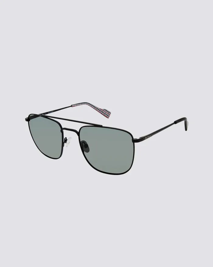 Ben Sherman Sunglasses Men Barking Polarized Aviator Square Eco Sunglasses 8211 Black