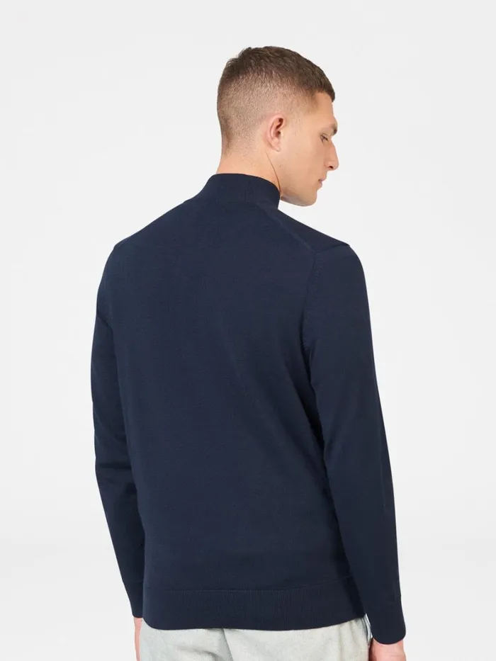 Ben Sherman Sweaters and Knits Men Merino Knit HalfZip Sweater 8211 Dark Navy Ben Sherman Sweaters and Knits Men Merino Knit HalfZip Sweater 8211 Dark Navy