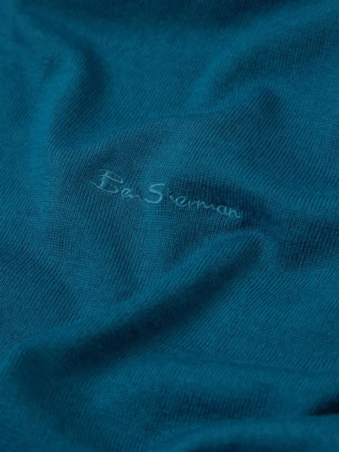 Ben Sherman Sweaters and Knits Men Signature Knit Crewneck Sweater 8211 Dark Teal