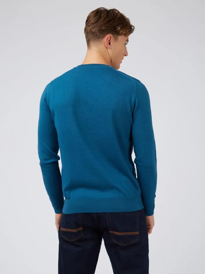 Ben Sherman Sweaters and Knits Men Signature Knit Crewneck Sweater 8211 Dark Teal