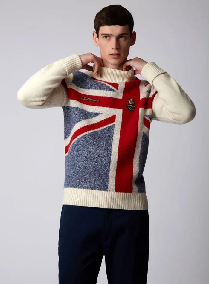 Ben Sherman Sweaters and Knits Men Team Gb Sweater Knitwear Official 2022 Winter Olympics Limited Edition Great Britain Sweater Beijing Cream Ben Sherman Sweaters and Knits Men Team Gb Sweater Knitwear Official 2022 Winter Olympics Limited Edition Great Britain Sweater Beijing Cream