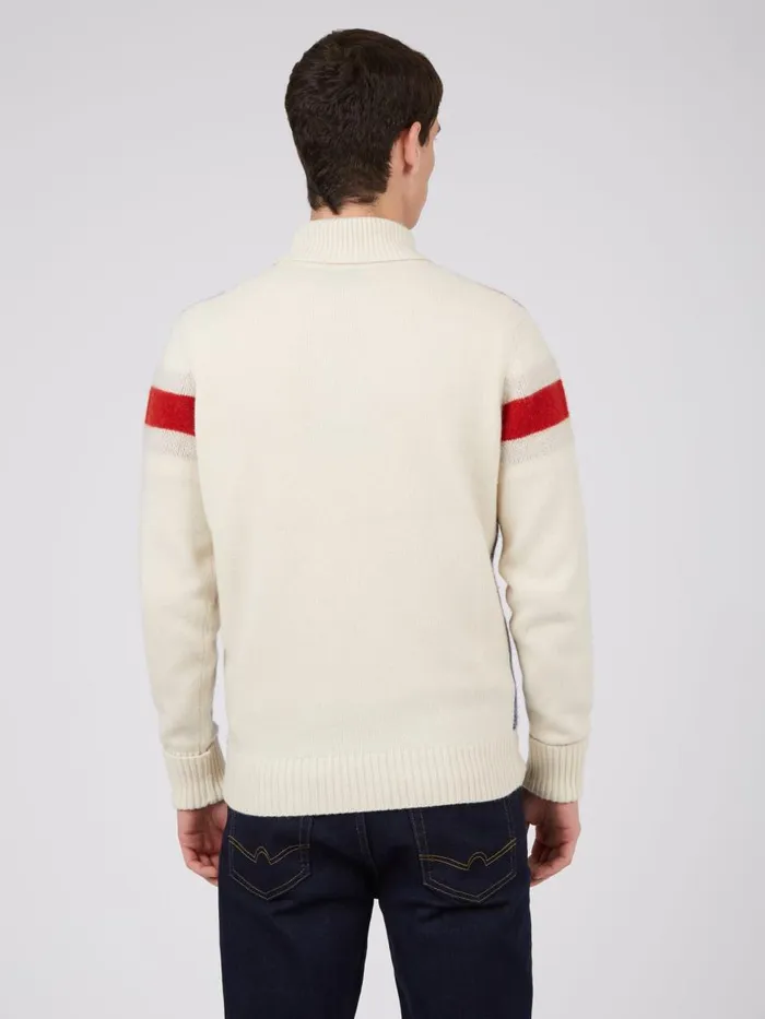Ben Sherman Sweaters and Knits Men Team Gb Sweater Knitwear Official 2022 Winter Olympics Limited Edition Great Britain Sweater Beijing Cream