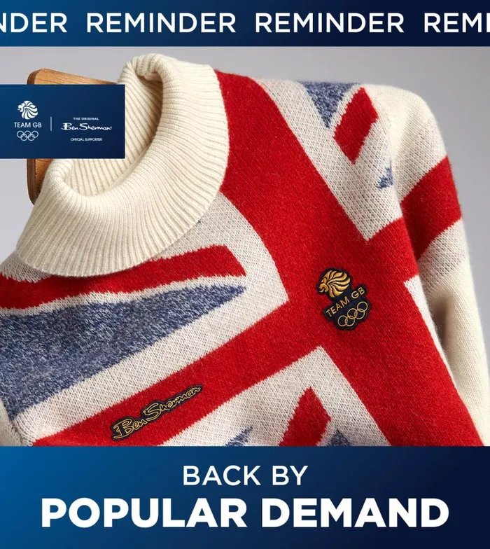 Ben Sherman Sweaters and Knits Men Team Gb Sweater Knitwear Official 2022 Winter Olympics Limited Edition Great Britain Sweater Beijing Cream