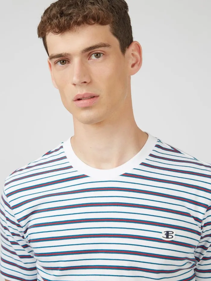Ben Sherman TShirts and Graphic Tees Men B By Jersey Striped Tee 8211 White