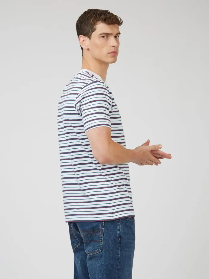 Ben Sherman TShirts and Graphic Tees Men B By Jersey Striped Tee 8211 White