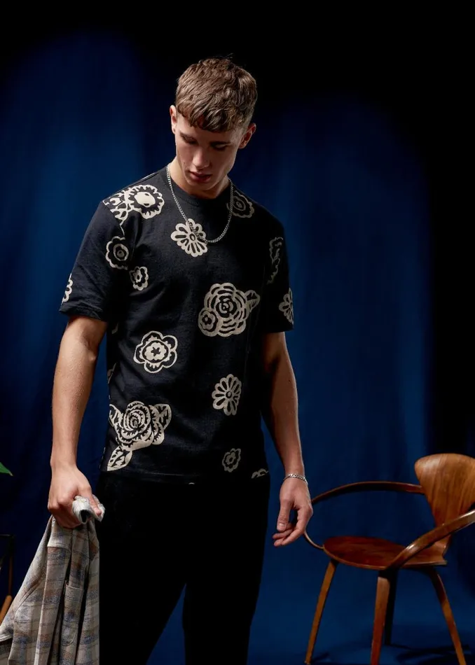 Ben Sherman TShirts and Graphic Tees Men Scattered Floral Graphic Tee Ben Sherman TShirts and Graphic Tees Men Scattered Floral Graphic Tee