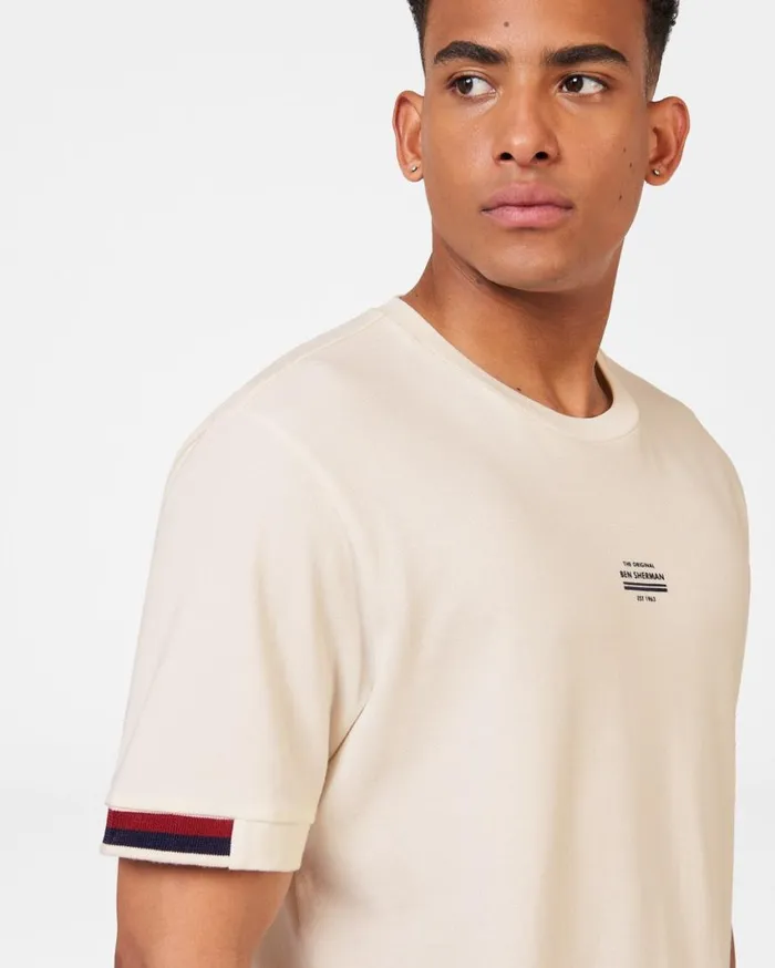 Ben Sherman TShirts and Graphic Tees Men Signature Pique Tee 8211 Ivory