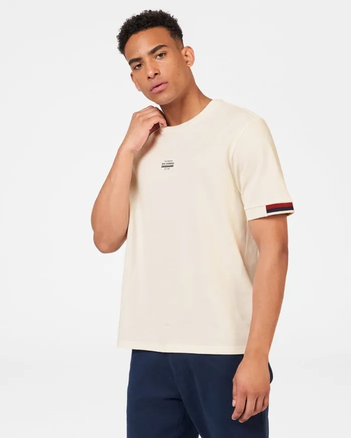 Ben Sherman TShirts and Graphic Tees Men Signature Pique Tee 8211 Ivory Ben Sherman TShirts and Graphic Tees Men Signature Pique Tee 8211 Ivory