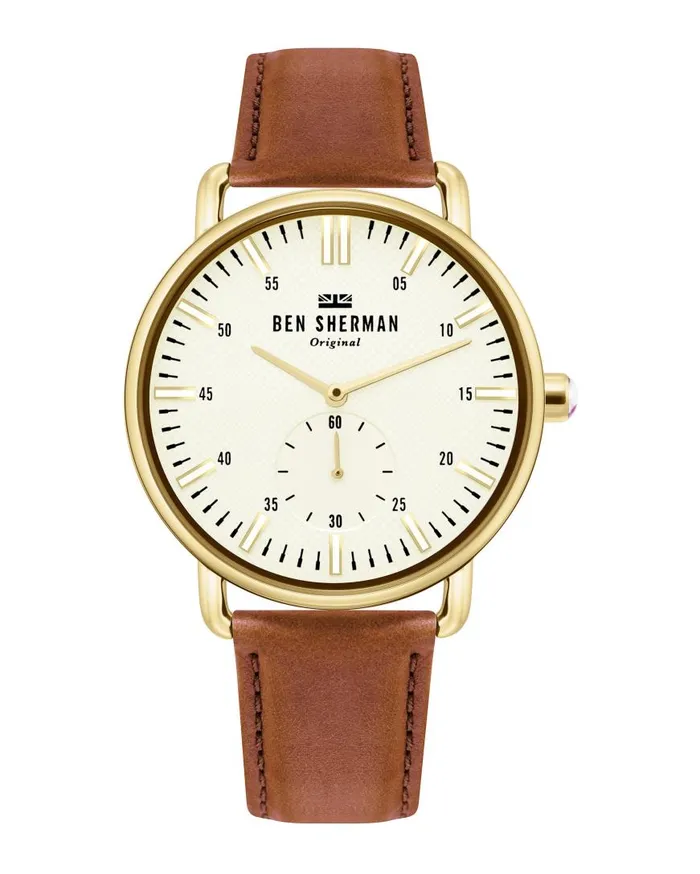 Ben Sherman Watches Men Brighton City Watch 8211 BrownWhiteGold