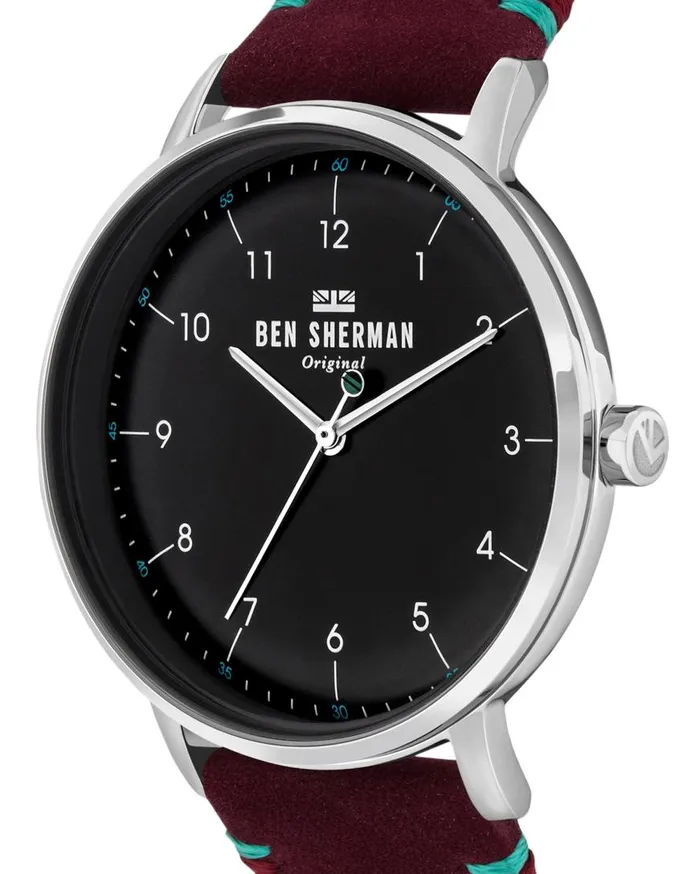 Ben Sherman Watches Men Portobello City Watch 8211 MulberryBlackSilver
