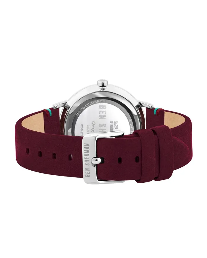 Ben Sherman Watches Men Portobello City Watch 8211 MulberryBlackSilver