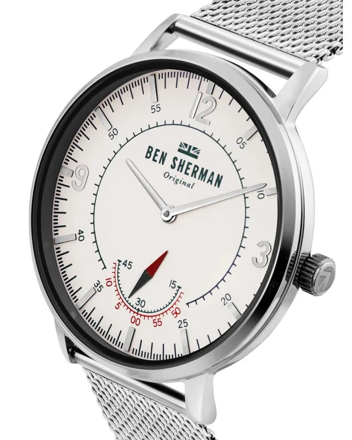 Ben Sherman Watches Men Portobello Heritage Watch 8211 SilverWhiteSilver