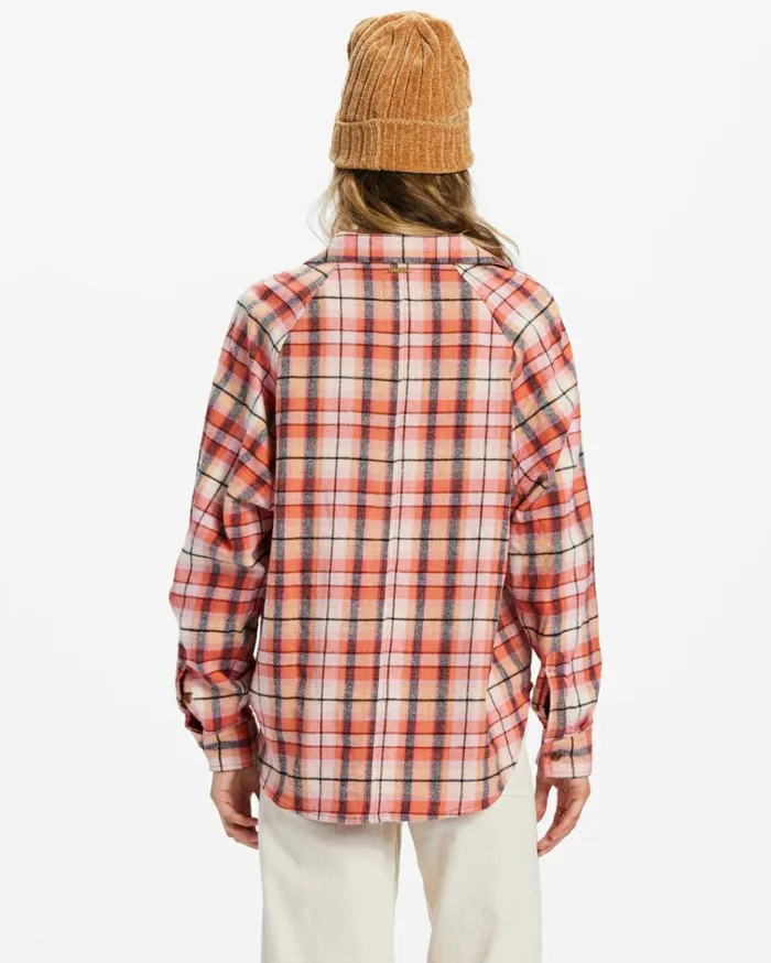 Best Time Long Sleeve Shirt Hibiscus Women Billabong Essentials