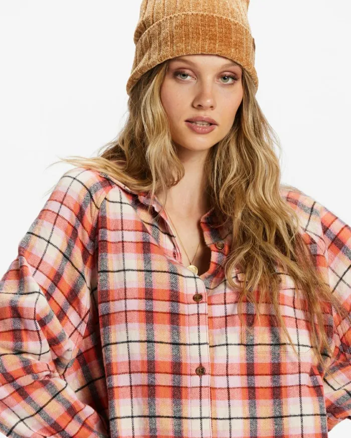 Best Time Long Sleeve Shirt Hibiscus Women Billabong Essentials