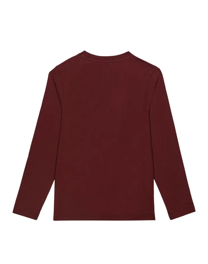 Big Kids039 LongSleeve TShirt Retro Football Helmet Logo Maroon Kids Champion TShirts