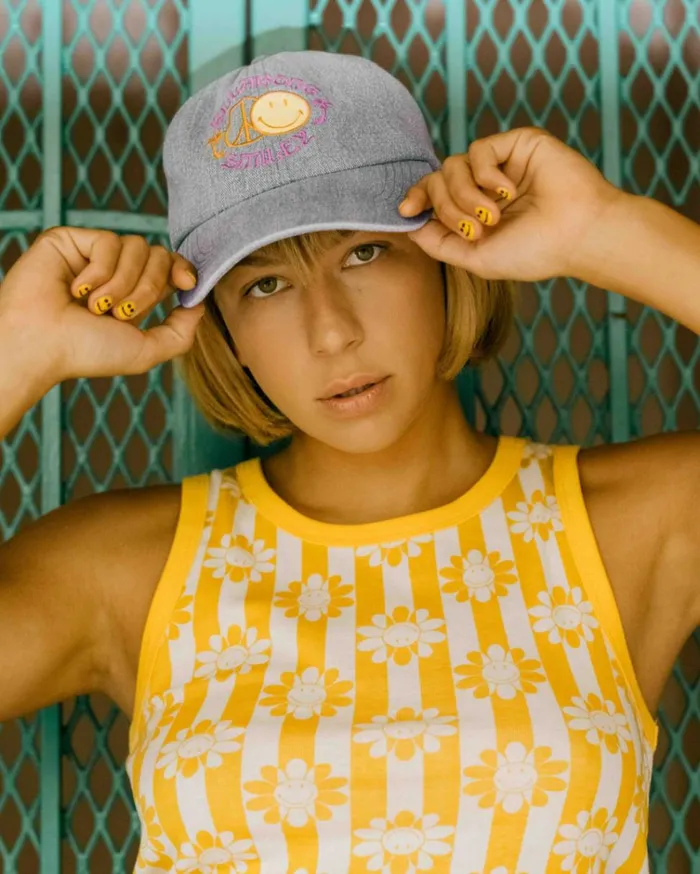 Billabong X Smiley Dad Hat Smiley Wash Women Billabong Hats and Beanies