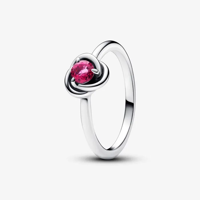 Birthstone Rings Women Pandora October Birthstone Eternity Circle Ring Pink