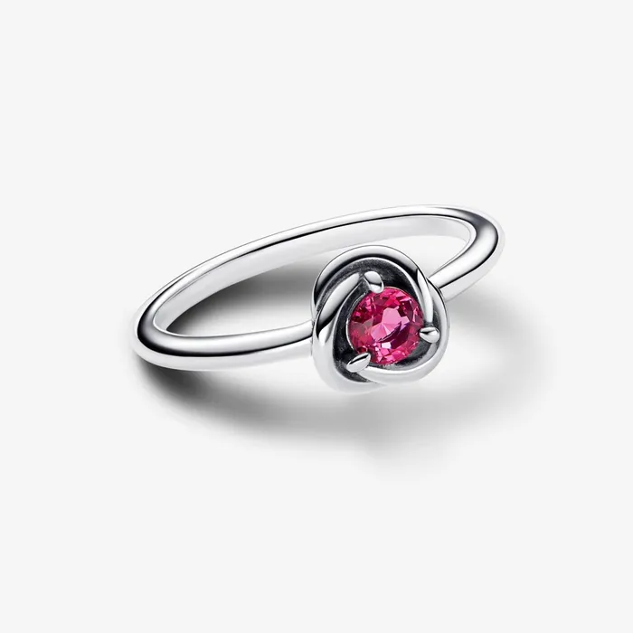 Birthstone Rings Women Pandora October Birthstone Eternity Circle Ring Pink