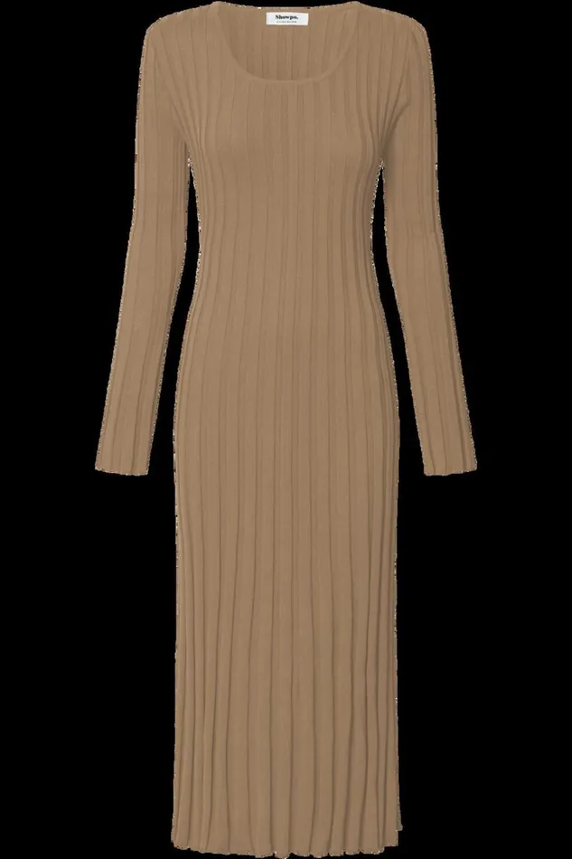 Blaire Midi Dress 8211 Long Sleeve Tie Back Flare Dress In Roasted Cashew Women Showpo Dresses Blaire Midi Dress 8211 Long Sleeve Tie Back Flare Dress In Roasted Cashew Women Showpo Dresses