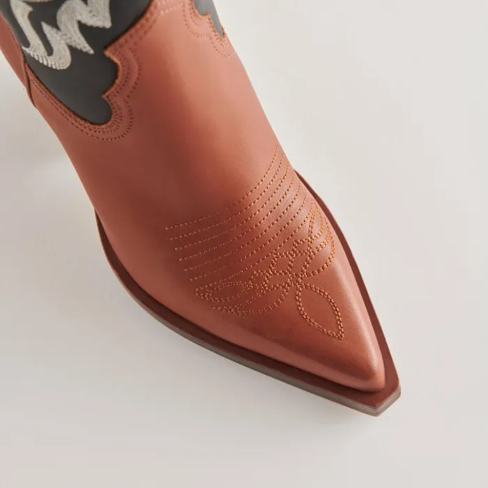 Blanch Boots Brown Black Leather Women Dolce Vita Boots and Booties