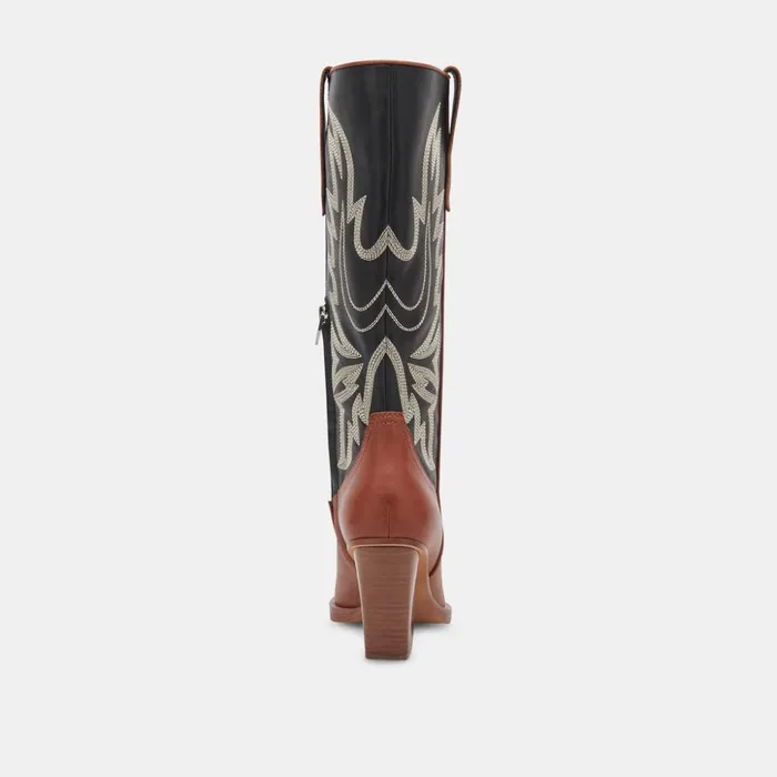 Blanch Boots Brown Black Leather Women Dolce Vita Boots and Booties