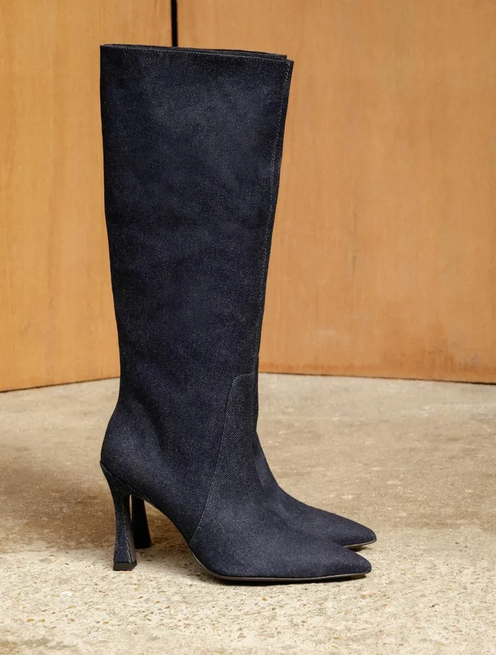 Bobbies Knee High Boots Clarisse Raw Denim 8211 Women