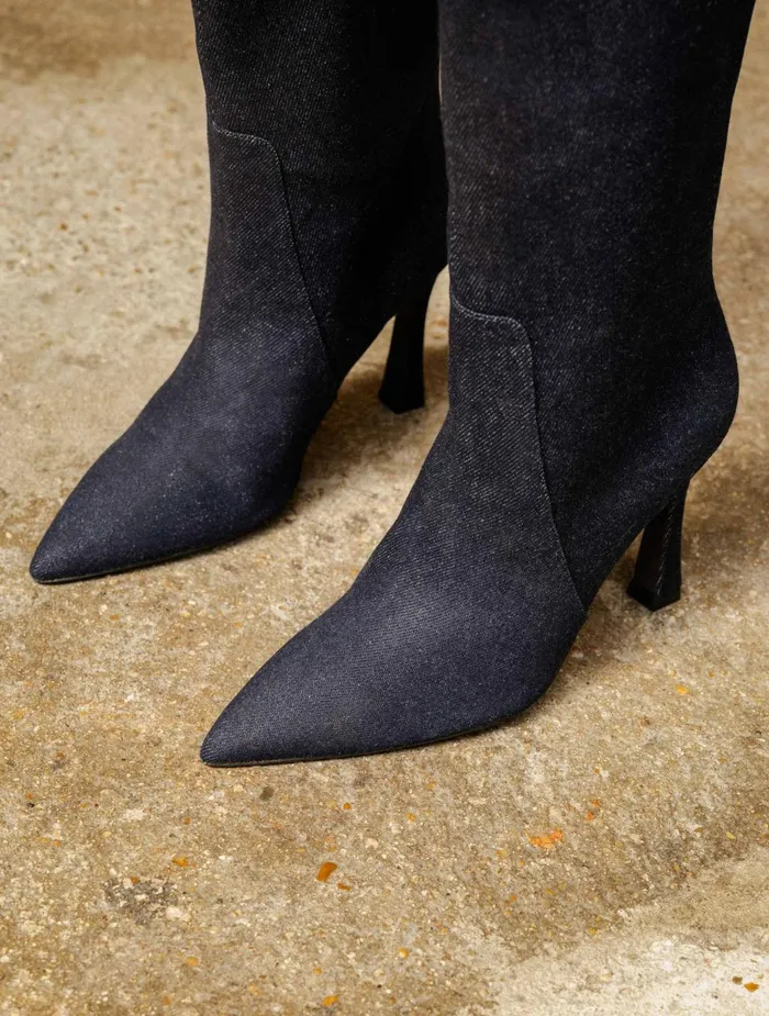 Bobbies Knee High Boots Clarisse Raw Denim 8211 Women