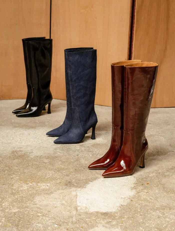 Bobbies Knee High Boots Clarisse Raw Denim 8211 Women
