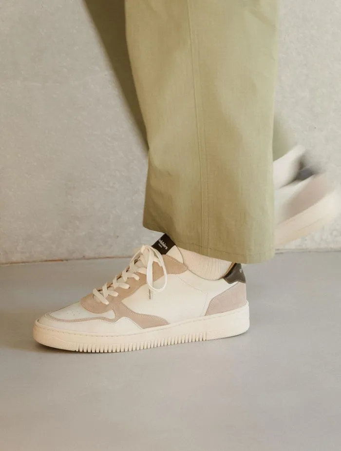 Bobbies Sneakers Travis Off White and Khaki Tartufo 8211 Men
