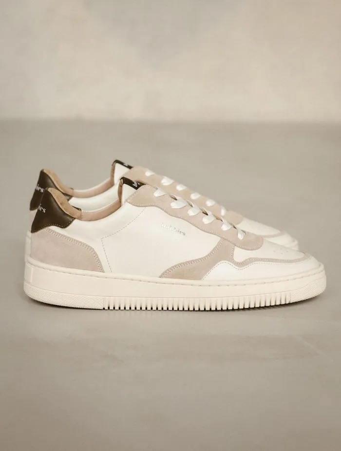 Bobbies Sneakers Travis Off White and Khaki Tartufo 8211 Men