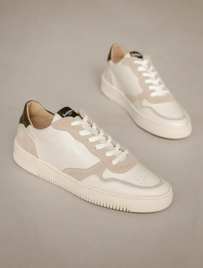 Bobbies Sneakers Travis Off White and Khaki Tartufo 8211 Men