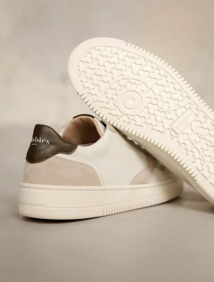Bobbies Sneakers Travis Off White and Khaki Tartufo 8211 Men
