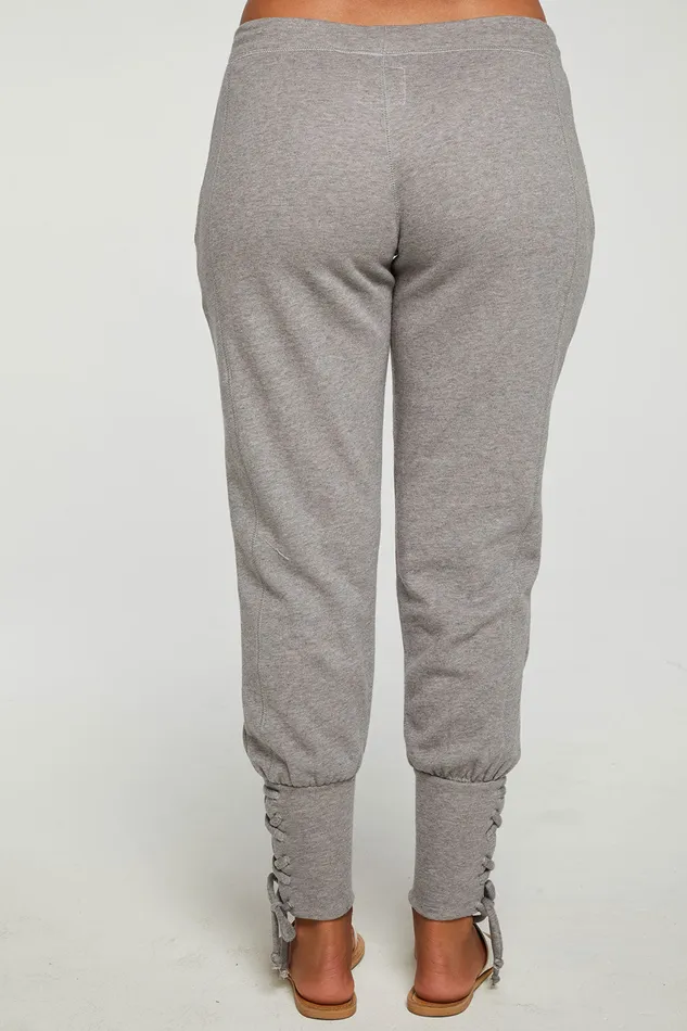 Bottoms Cashmere Fleece Lace Up Cuffed Jogger Chaser Brand Womens