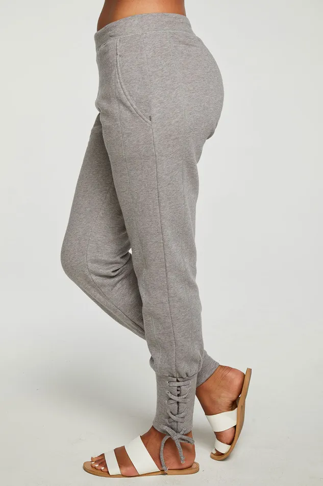 Bottoms Cashmere Fleece Lace Up Cuffed Jogger Chaser Brand Womens