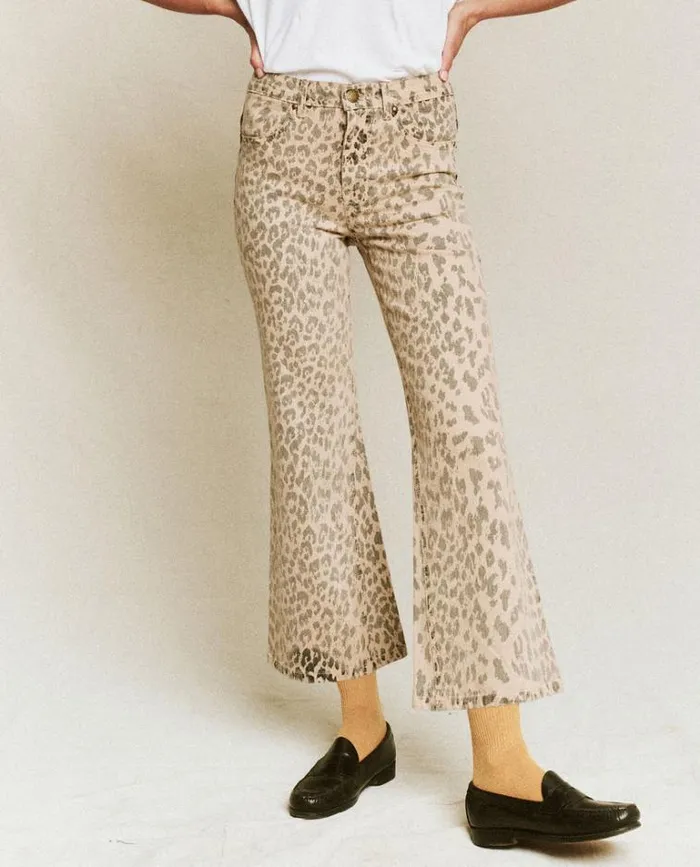 Bottoms Women039s The Great The Kick Bell Jean Vintage Leopard