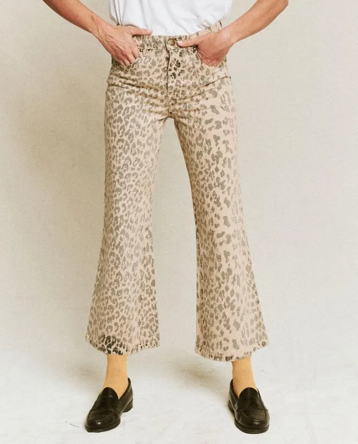 Bottoms Women039s The Great The Kick Bell Jean Vintage Leopard