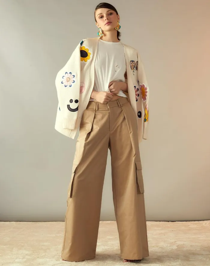 Bottoms Women Cynthia Rowley Marbella Cotton Cargo Pant