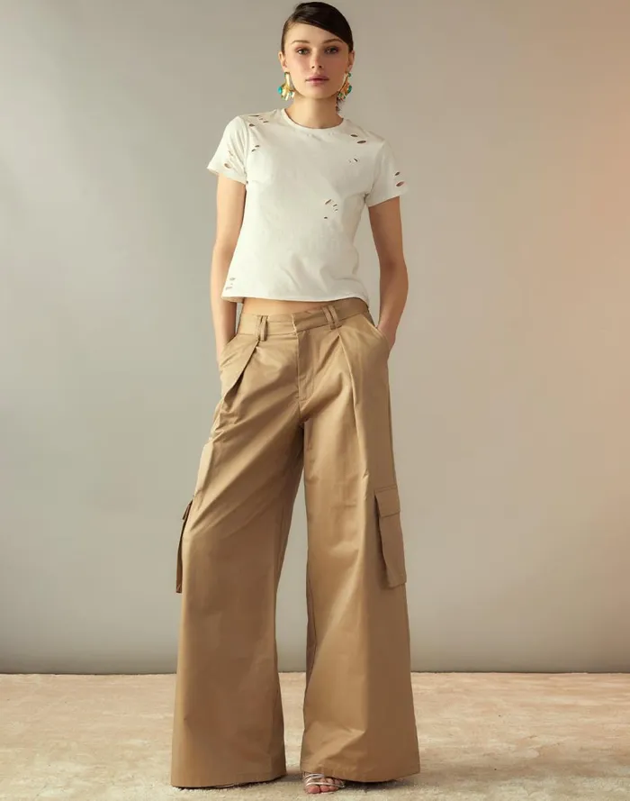 Bottoms Women Cynthia Rowley Marbella Cotton Cargo Pant