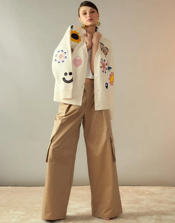 Bottoms Women Cynthia Rowley Marbella Cotton Cargo Pant