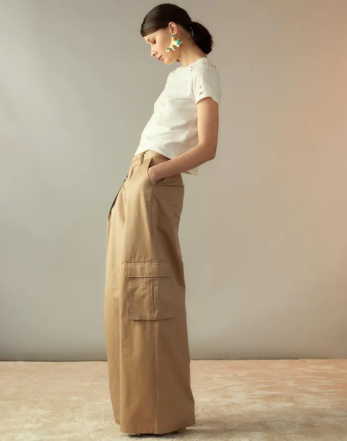 Bottoms Women Cynthia Rowley Marbella Cotton Cargo Pant